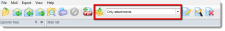 Bulk export .msg emails with MsgViewer Pro Image showing how to bulk export file attachments from multiple .msg email files using Msg Viewer Pro software for Windows.